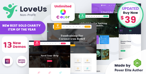 Loveus v2.0 - NonProfit Charity WordPress Theme
