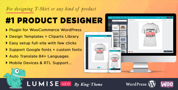 Lumise Product Designer v1.8 - WooCommerce WordPress