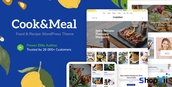 Cook&Meal v1.0 - Food Blog & Recipe WordPress Theme