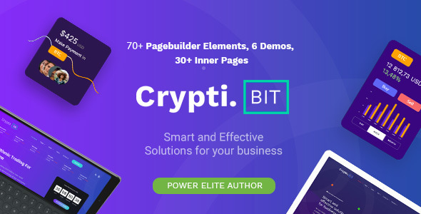 CryptiBIT v1.0.1 - Technology, Cryptocurrency, ICO/IEO Landing Page WordPress theme