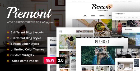Piemont v2.4 - Premium Travel & Lifestyle Responsive WordPress Blog Theme