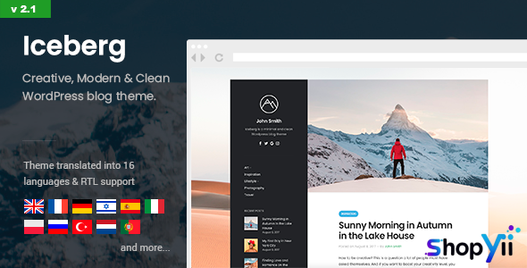 Iceberg v2.0.3 - Simple & Minimal Personal Content-focused