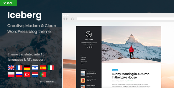 Iceberg v2.0.1 - Simple & Minimal Personal Content-focused