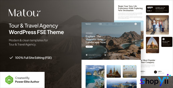 Matour v1.0 – Tour & Travel Agency FSE WordPress Theme