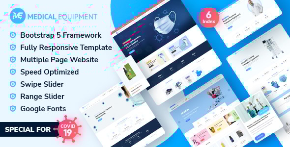 Medical Equipment v1.0 - PPE Kit Reseponsive HTML Template
