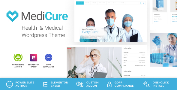 MediCure v1.4.5 - Health & Medical WordPress Theme