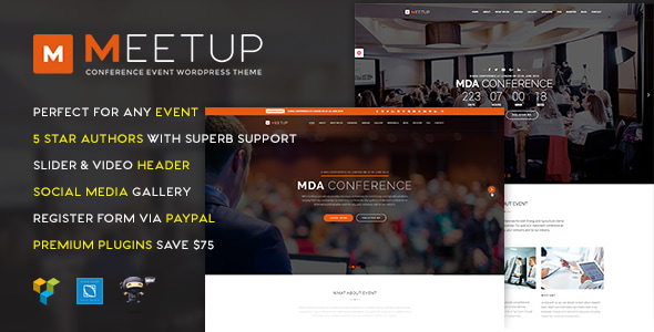 Meetup v1.8.5 - Conference Event WordPress Theme