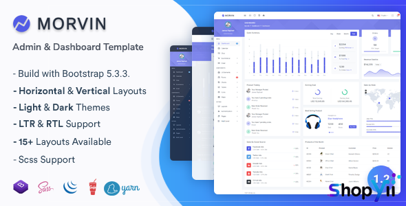 Morvin v1.0 - Admin & Dashboard Template