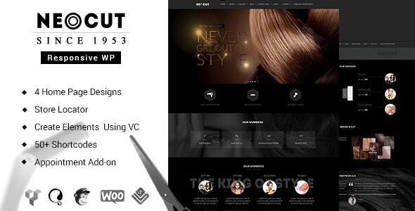 Neo Salon v3.5 - Barber Shop WordPress Theme