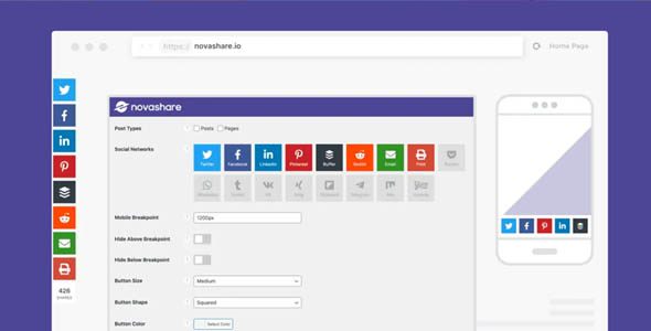 Novashare 1.6.0 – WordPress Social Sharing Plugin