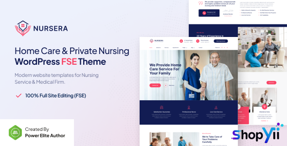 Nursera v1.0.0 – Home Care & Private Nursing FSE WordPress Theme
