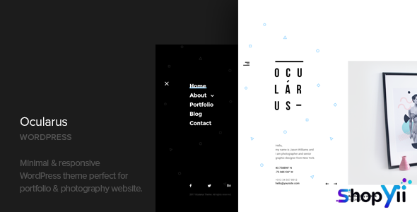 Ocularus v1.7 - Minimal Photography WordPress Theme