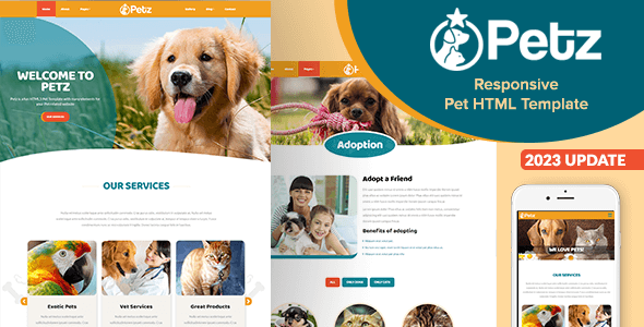 Petz v1.0 - Responsive HTML Template