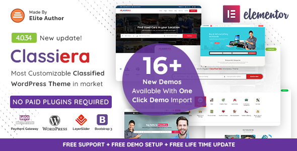 Classiera v4.0.111 - Classified Ads WordPress Theme