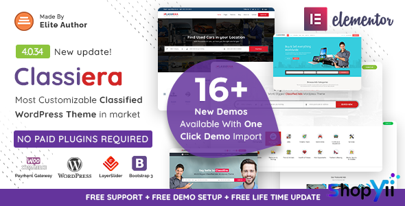 Classiera v4.0.19 - Classified Ads WordPress Theme