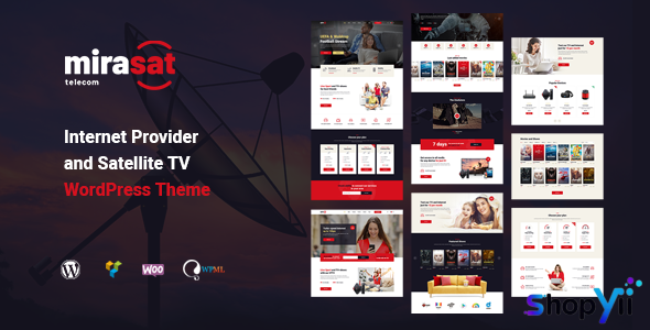 Mirasat v1.1.0 - Internet Provider and Satellite TV WordPress Theme