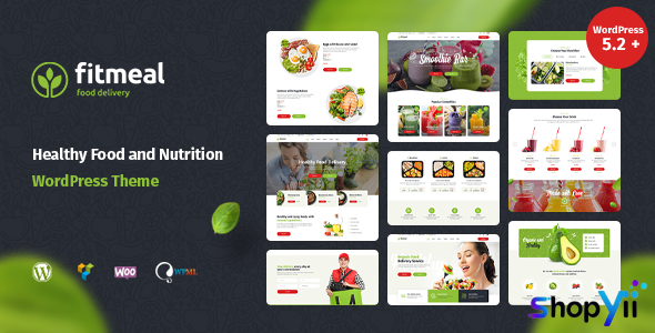 Fitmeal v1.2.6 - Organic Food Delivery and Healthy Nutrition WordPress Theme