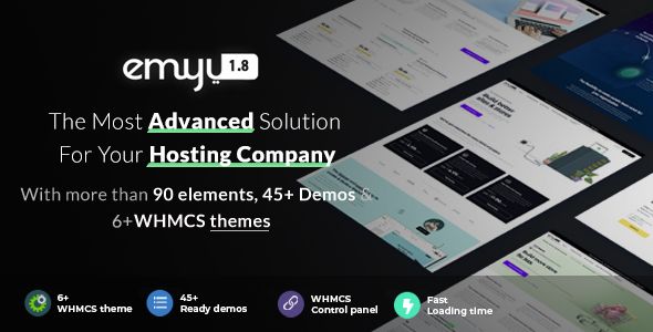 EMYUI v1.7 - Multipurpose Web Hosting with WHMCS Template