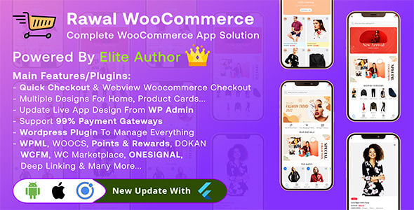 Ionic5 Woocommerce v3.0.6 - Ionic5/Angular8 Universal Full Mobile App for iOS & Android / WordPress Plugins - nulled