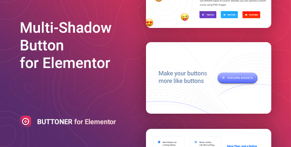 Buttoner v1.0.1 - Multi-shadow Button for Elementor