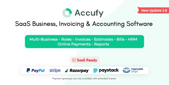 Accufy v1.6 - SaaS Business & Accounting Software - nulled