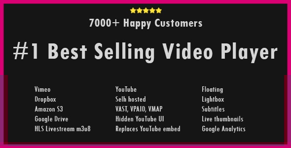 Elite Video Player v5.7 - WordPress plugin