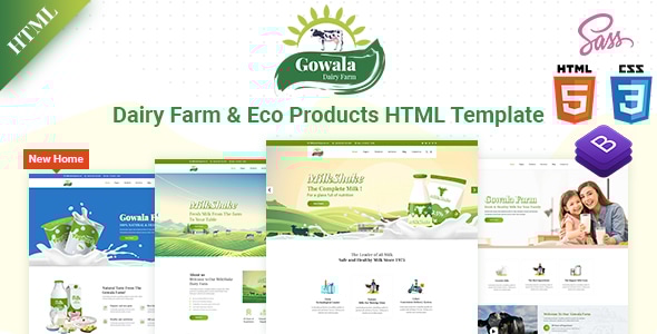 Gowala v2.0.0 - Dairy Farm & Eco Products HTML Template