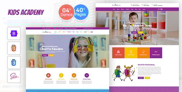 KidsAcademy v1.0 - Kids Kindergarten & School HTML Template