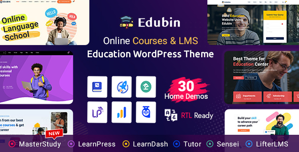 Edubin v6.9.31 - Education LMS WordPress Theme