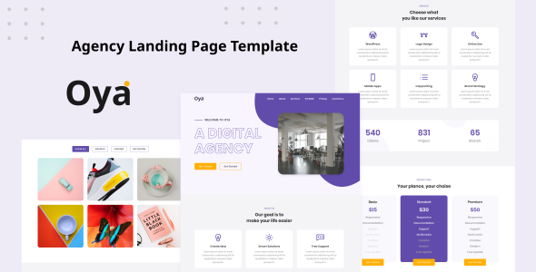 Oya v1.0 - Agency Landing Page Template