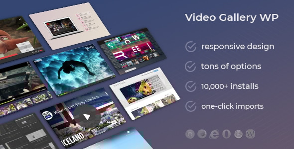 Video Gallery WordPress Plugin /w YouTube, Vimeo v11.66