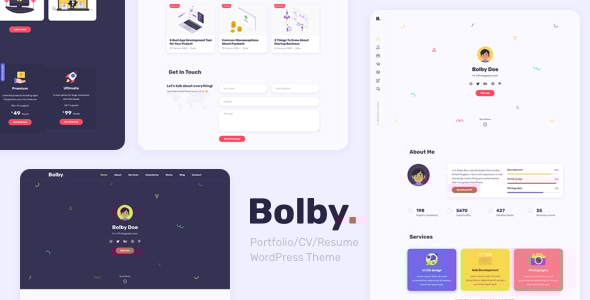 Bolby v1.0.1 - Portfolio/CV/Resume WordPress Theme