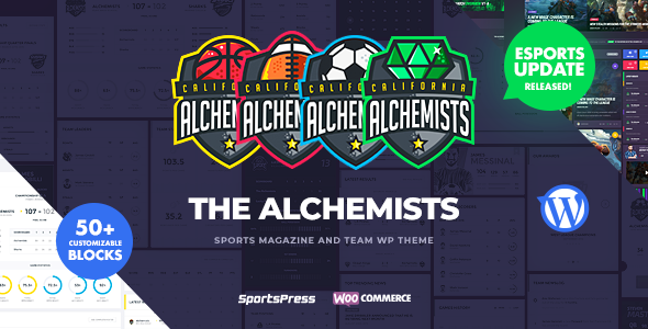 Alchemists v4.3.2 - Sports, eSports & Gaming Club and News WordPress Theme