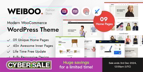 Weiboo v1.0.5 - Multipurpose WooCommerce Theme