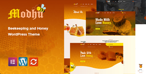 Modhu v1.0.3 - Beekeeping and Honey WordPress Theme