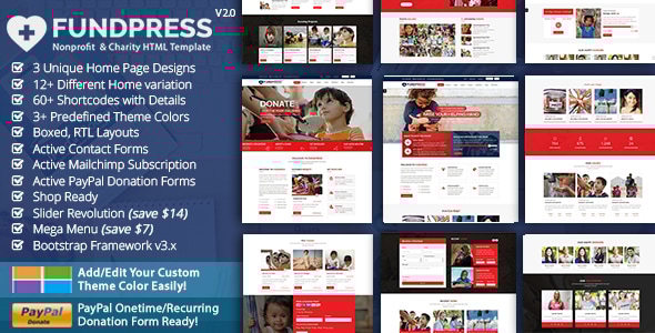 FundPress v2.0 - Nonprofit Charity HTML