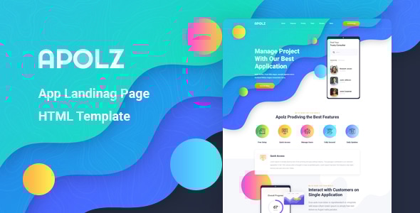 Apolz v1.0 - App Landing Page HTML Template