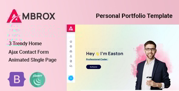 Ambrox v1.0.2 - Personal Portfolio Template