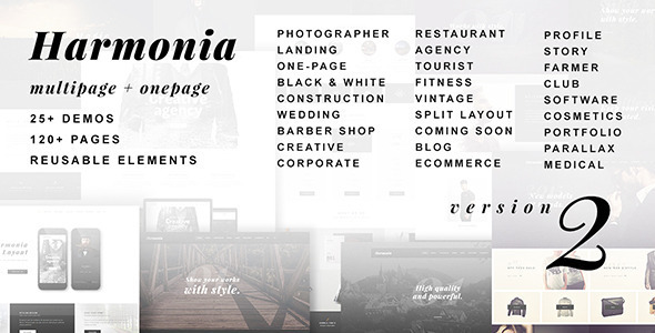 Harmonia v1.6.0 - Creative Multi-Purpose WordPress Theme