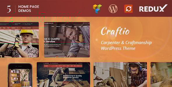 Craftio v2.3 - Carpenter WordPress Theme