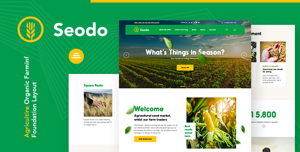 Seodo v1.0.0 - Agriculture Farming Foundation WordPress Theme