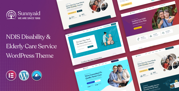 Sunnyaid v1.0.0 – NDIS Disability & Elderly Care Service WordPress Theme