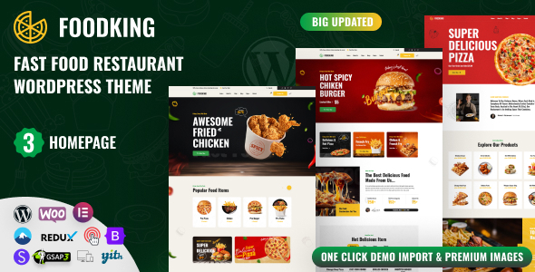 Foodking v1.1 - Fast Food Restaurant WordPress Theme
