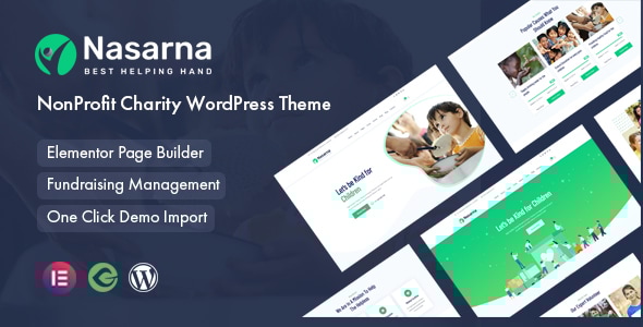 Nasarna v2.0.2 - NonProfit Charity WordPress Theme