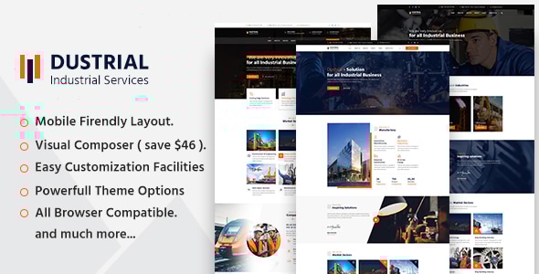 Dustrial v4.0.8 - Factory & Industrial WordPress Theme
