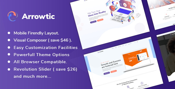 Arrowtic v2.0.7 - Digital Marketing Agency WordPress Theme