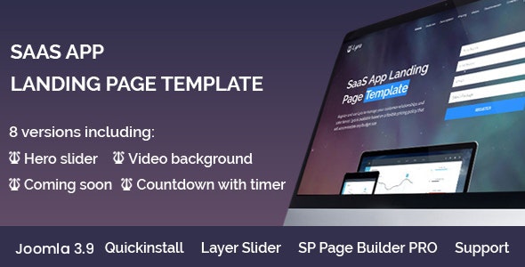Lyra v2.0 - SaaS App Landing Page Joomla Template