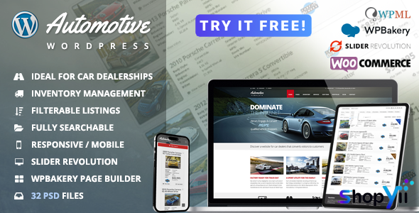 Automotive v12.0 - Car Dealership Business WordPress Theme