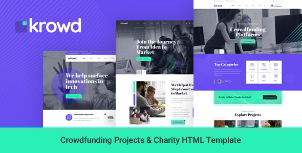 Krowd v1.0 - Crowdfunding Projects & Charity HTML Template