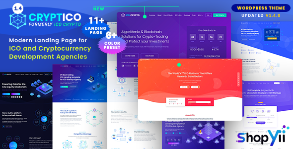 Cryptico v1.4.9 - ICO Crypto Landing & Cryptocurrency Theme